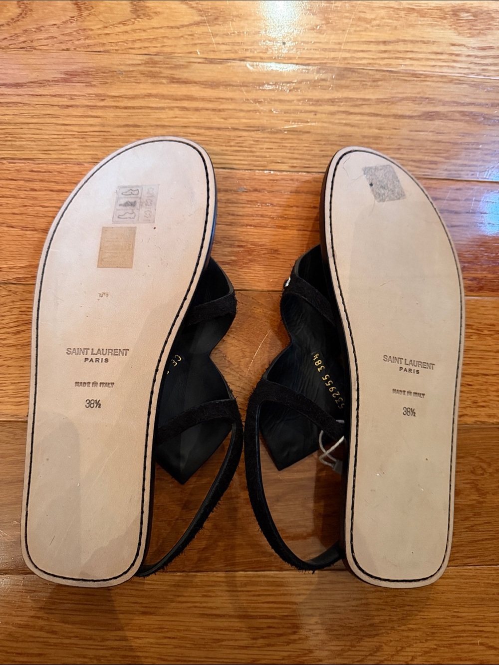 Saint Laurent suede stud sandals - Picture 2 of 4